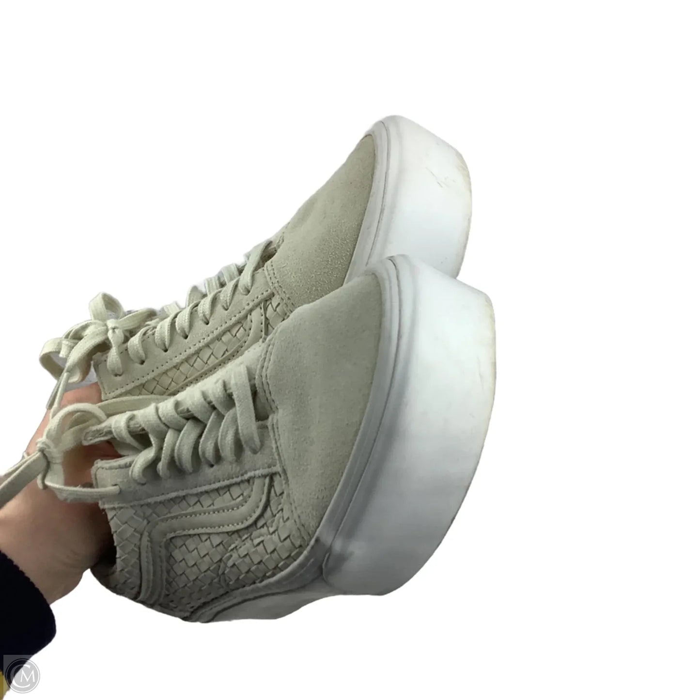 Shoes Sneakers Platform By Vans In Cream, Size: 7