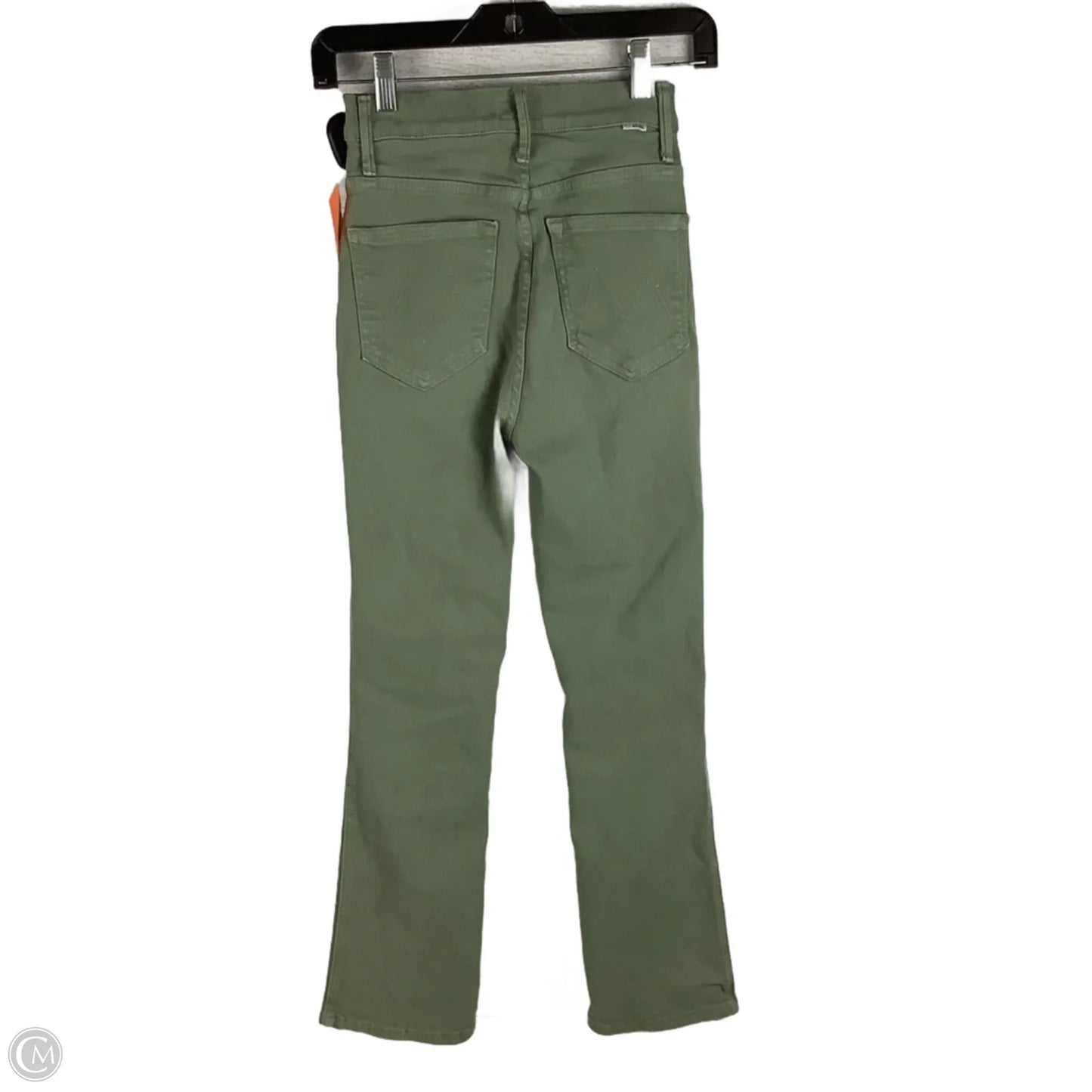 Jeans Straight By Mother In Green Denim, Size: 0 (24)
