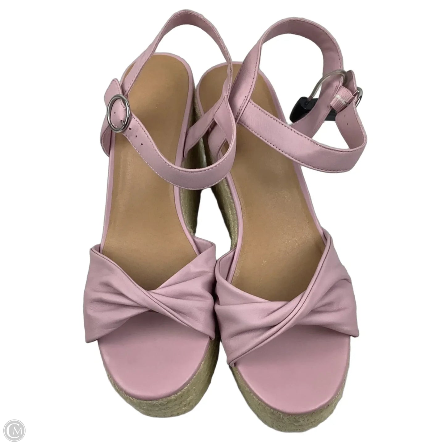 Sandals Heels Wedge By Crown Vintage In Pink, Size: 11