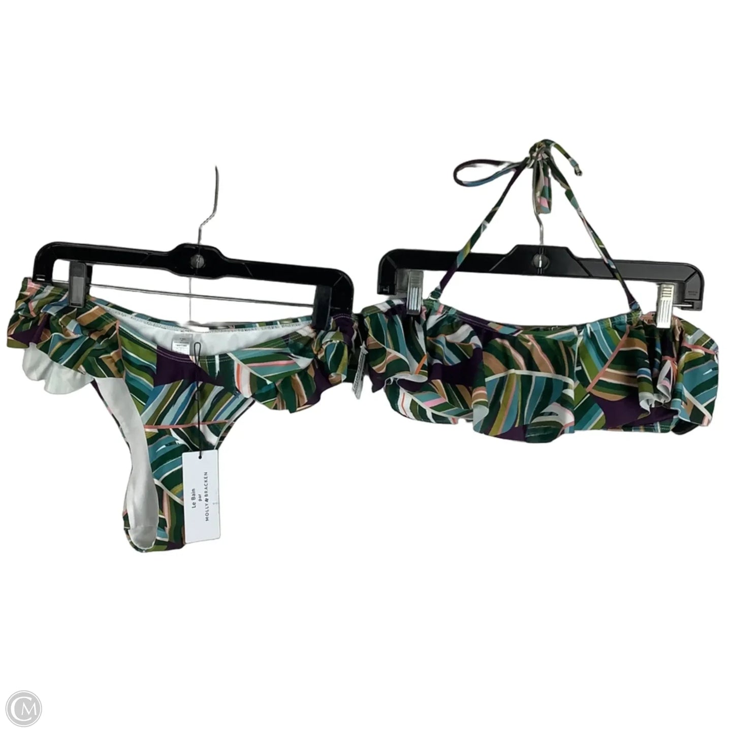 Swimsuit 2pc By Molly Bracken In Tropical Print, Size: L