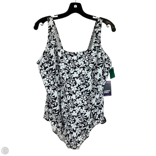 Swimsuit By Lands End In Black & White, Size: Xxl