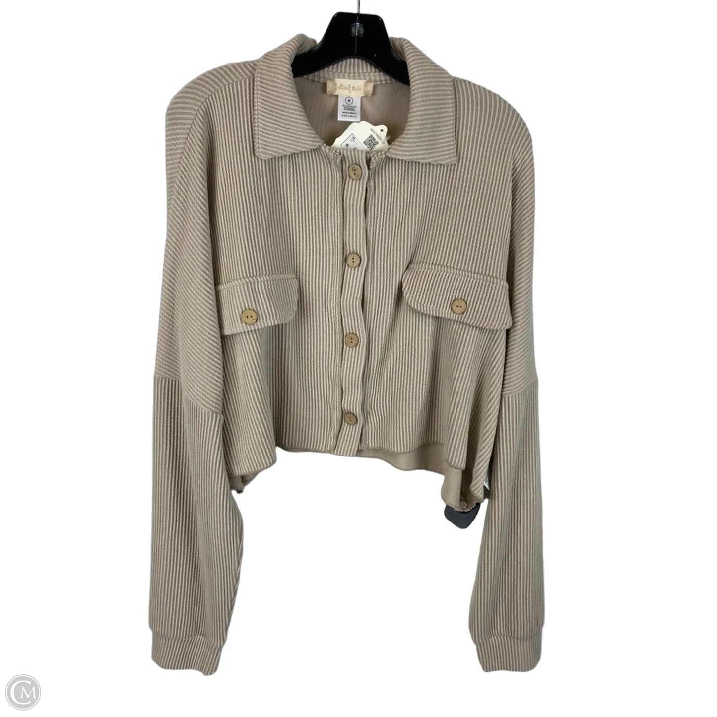 Top Long Sleeve By Altard State In Tan, Size: M