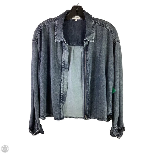 Jacket Shirt By Bella Dahl In Blue Denim, Size: M