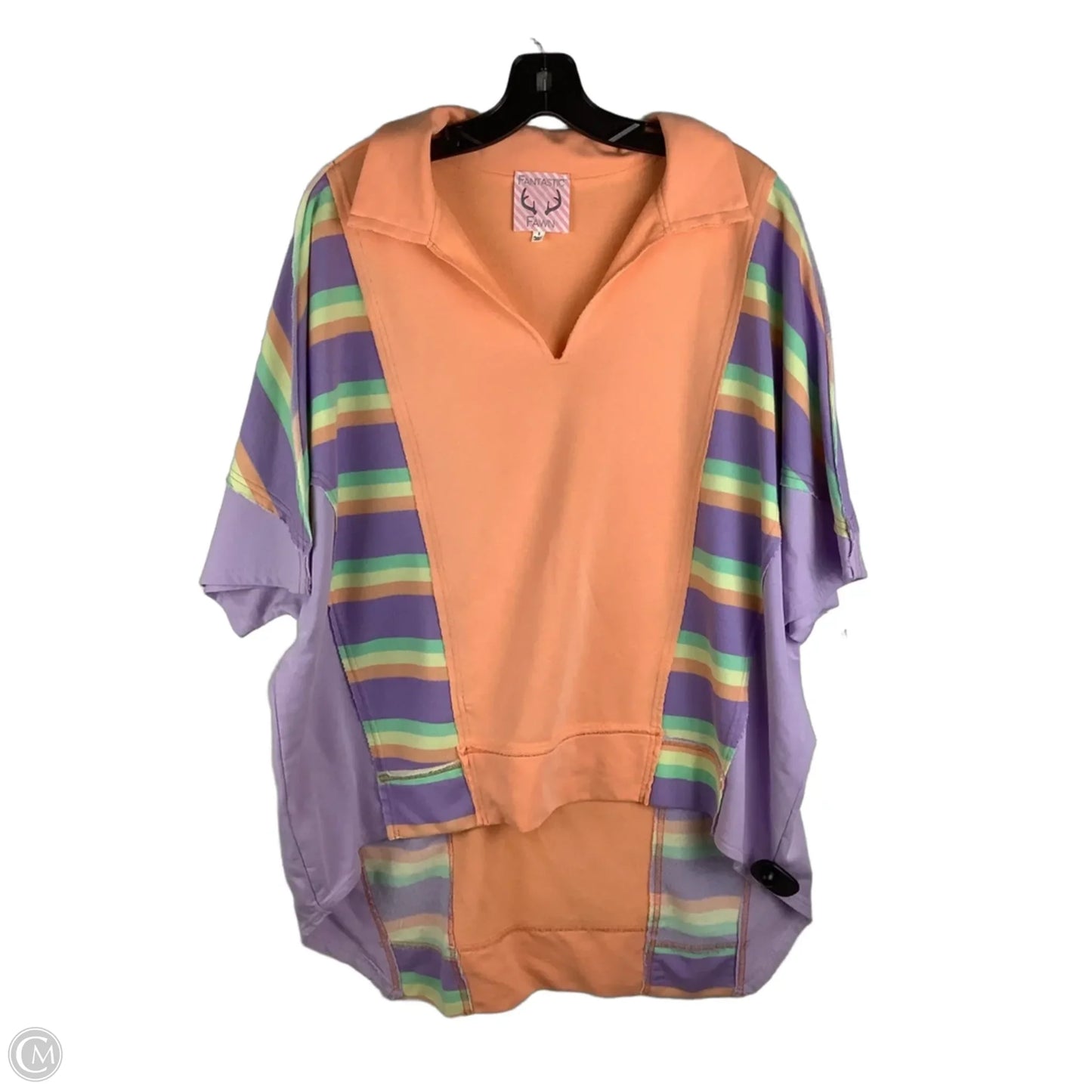 Top Short Sleeve By Fantastic Fawn In Orange, Size: S
