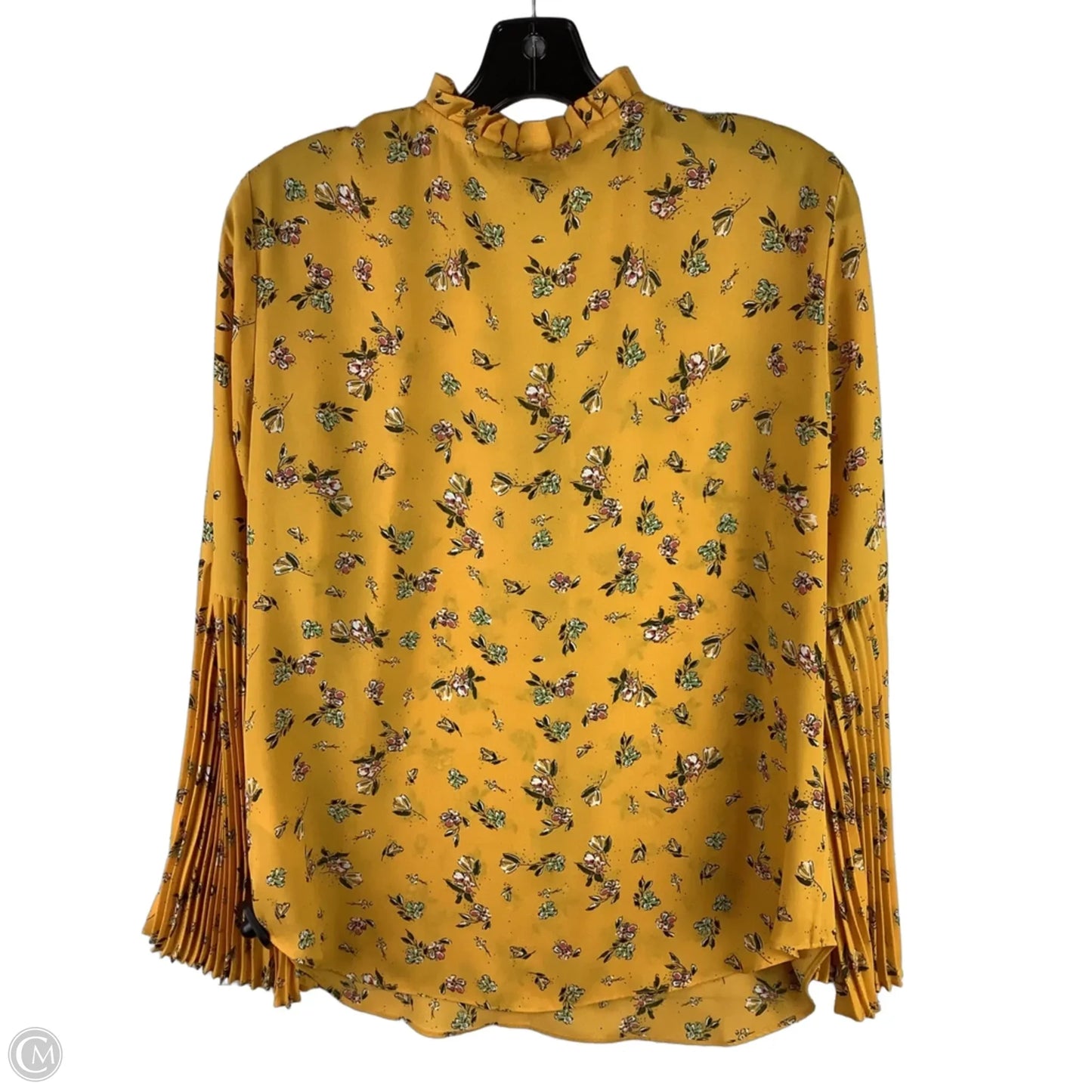 Top Long Sleeve By Lauren By Ralph Lauren In Yellow, Size: L