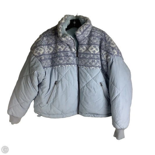 Jacket Faux Fur & Sherpa By American Eagle In Blue, Size: Xs