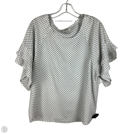Top Short Sleeve By Umgee In Polkadot Pattern, Size: S