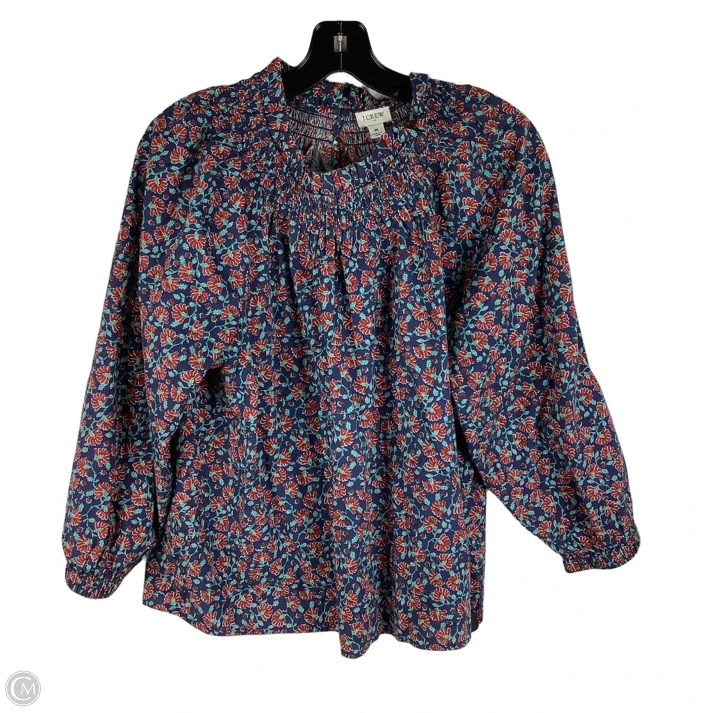 Top Long Sleeve By J. Crew In Floral Print, Size: M