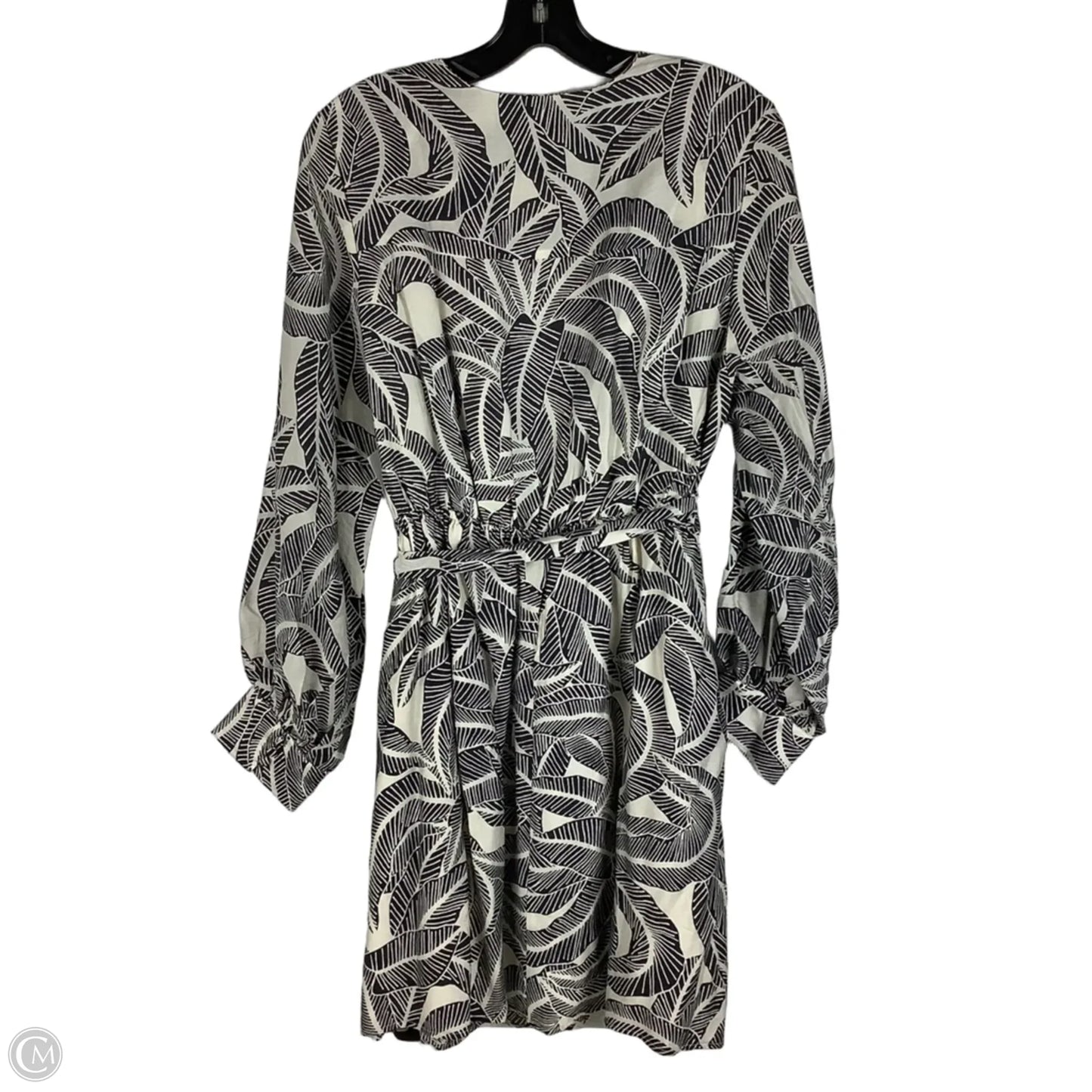 Dress Casual Short By H&m In Black & Cream, Size: L