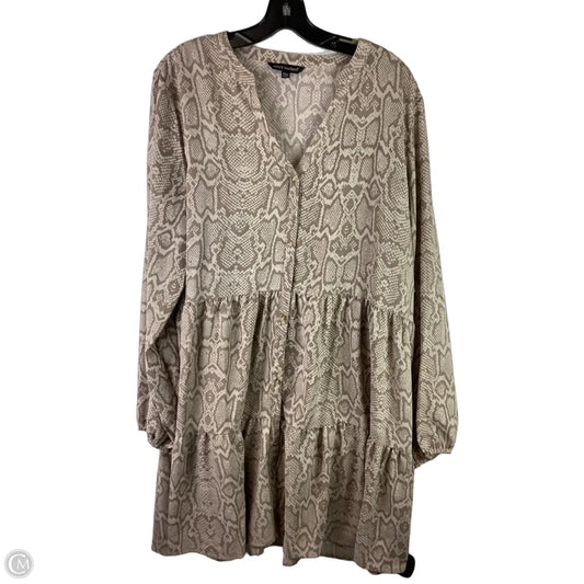Dress Casual Short By Simply Southern In Brown, Size: Xxl