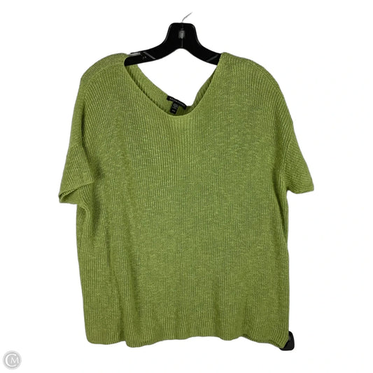 Top Short Sleeve By Eileen Fisher In Green, Size: M