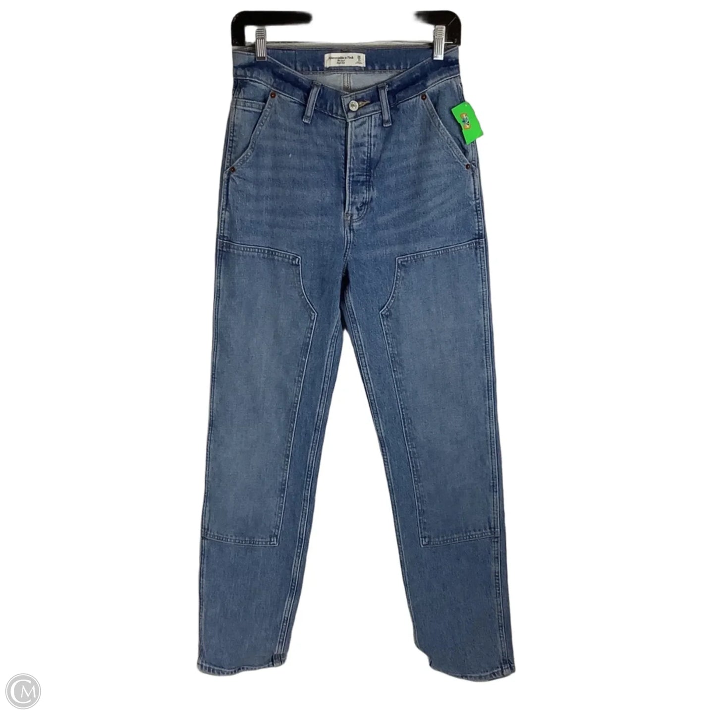 Jeans Straight By Abercrombie And Fitch In Blue Denim, Size: 2