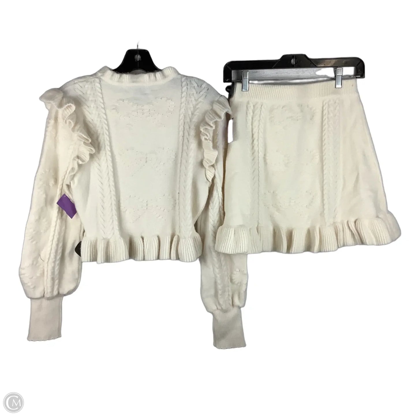 Skirt Set 2pc By Mable In Cream, Size: M