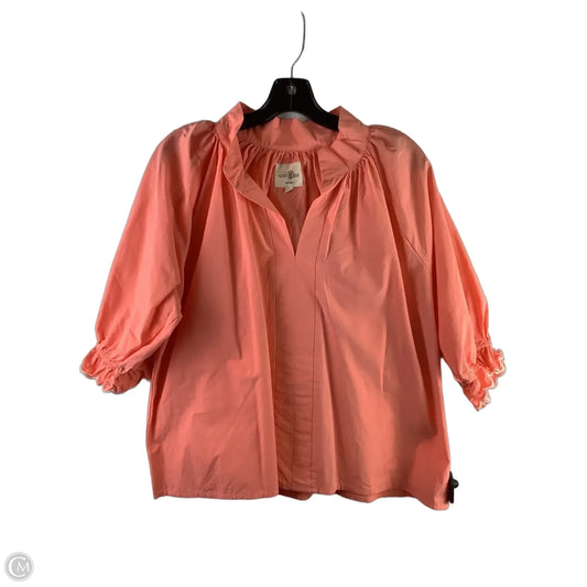 Top Short Sleeve By Umgee In Coral, Size: L