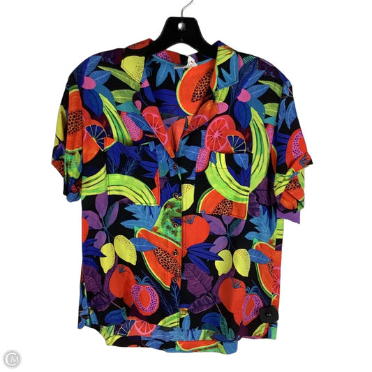 Top Short Sleeve By Anthropologie In Multi-colored, Size: Xs