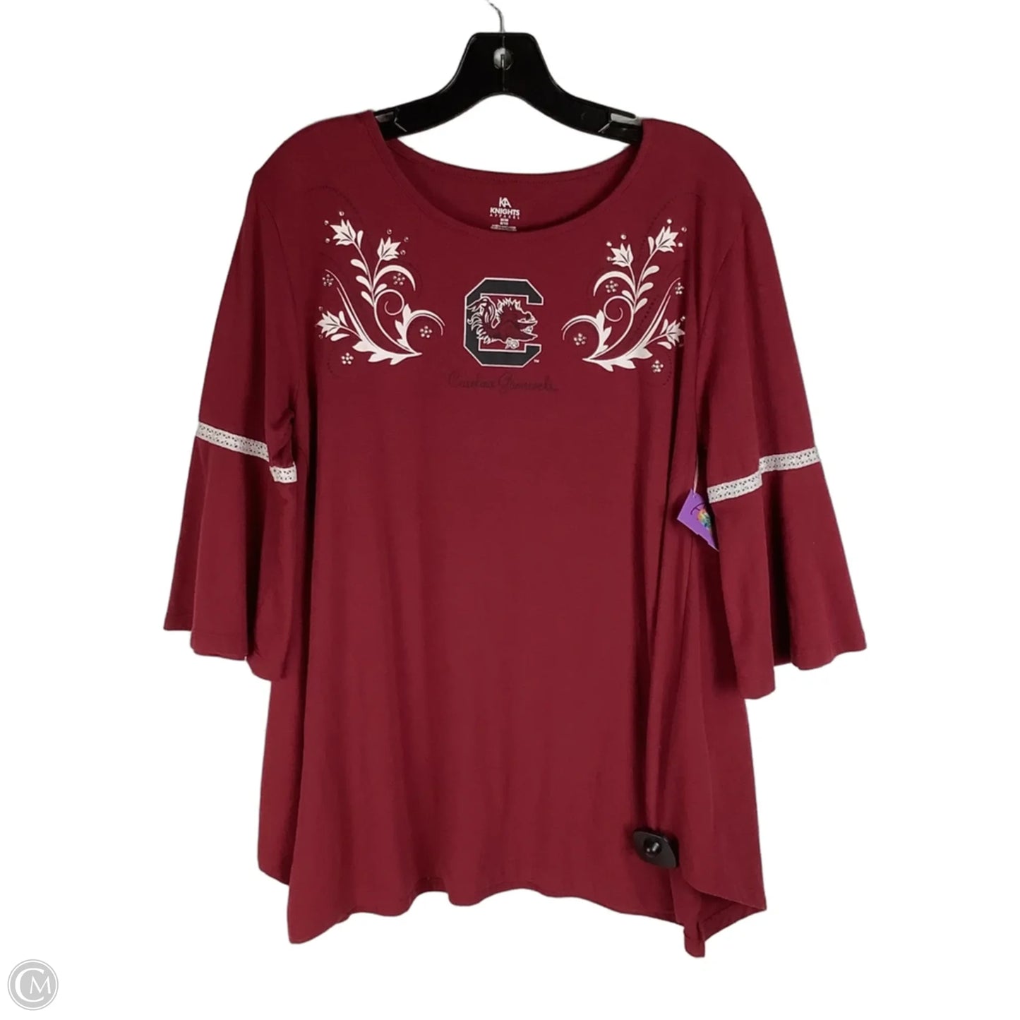 Top Short Sleeve By Clothes Mentor In Maroon, Size: M