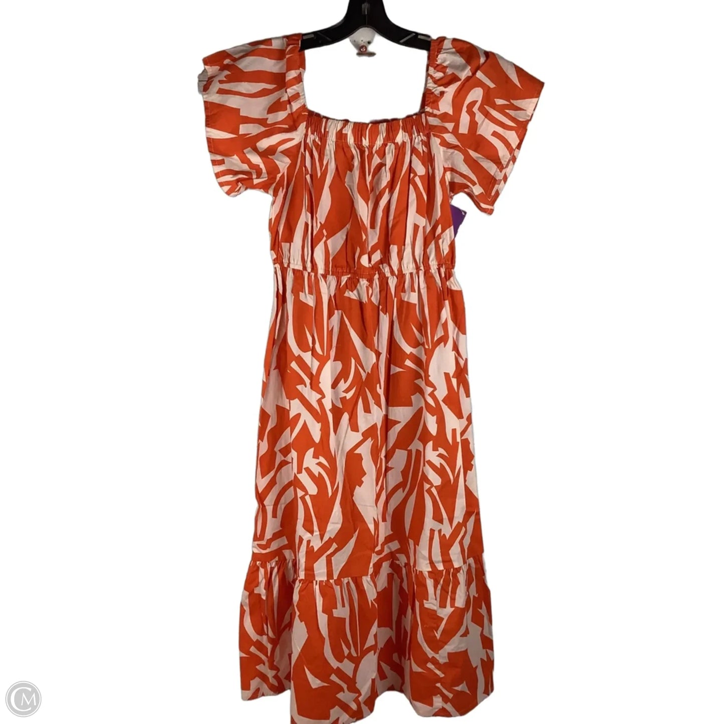 Dress Casual Midi By Cmc In Orange, Size: L