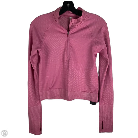 Athletic Top Long Sleeve Collar By Lululemon In Pink, Size: 6