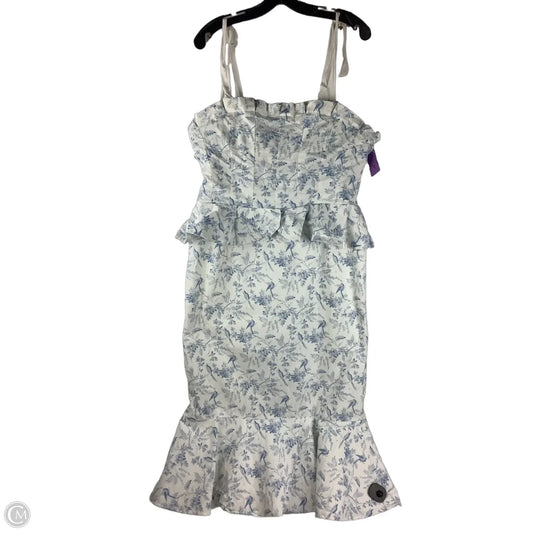 Dress Party Midi By Antonio Melani In Blue & White, Size: 14