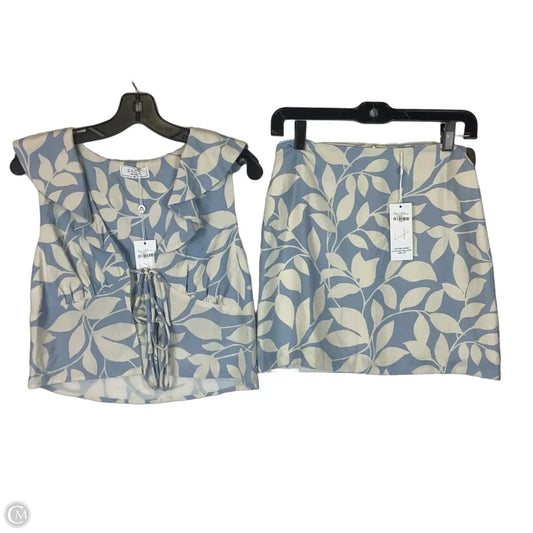 Skirt Set 2pc By Cmc In Blue & Cream, Size: Xs