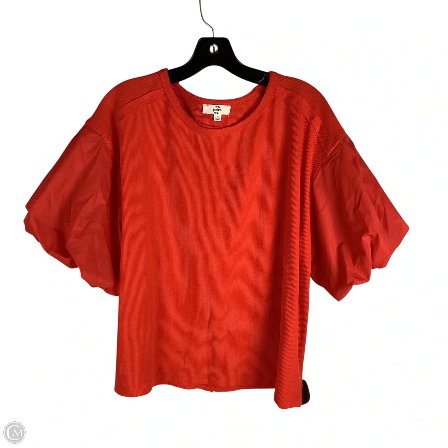 Top Short Sleeve By Entro In Red, Size: M