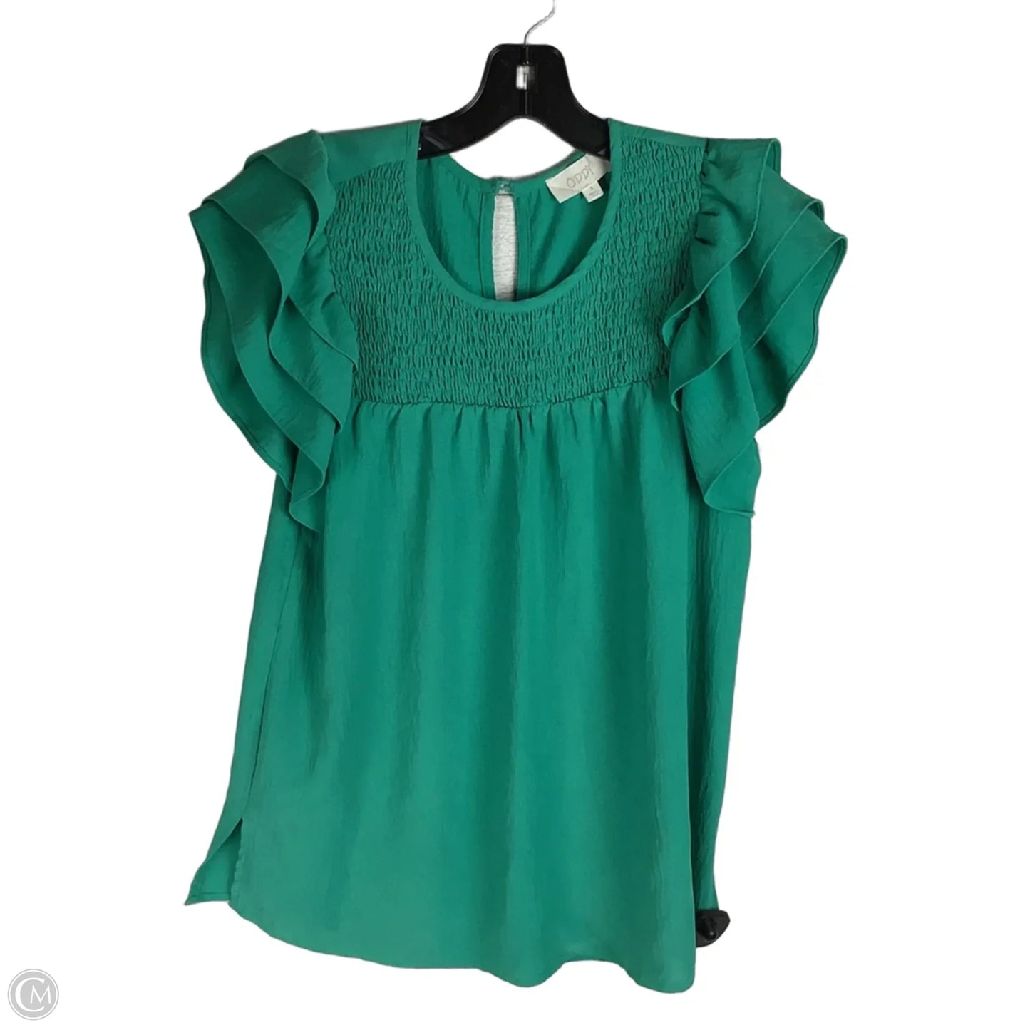 Top Short Sleeve By Oddi In Green, Size: S