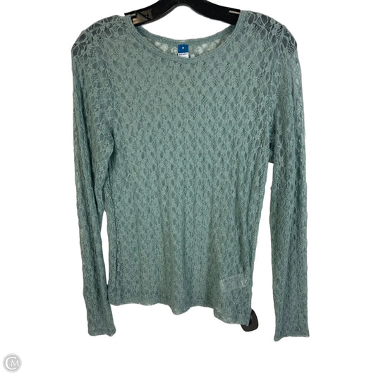 Top Long Sleeve By Old Navy In Green, Size: M