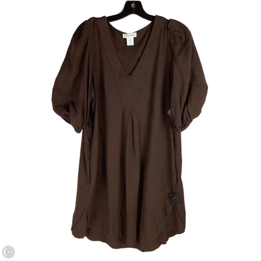 Dress Casual Midi By Cynthia Rowley In Brown, Size: L