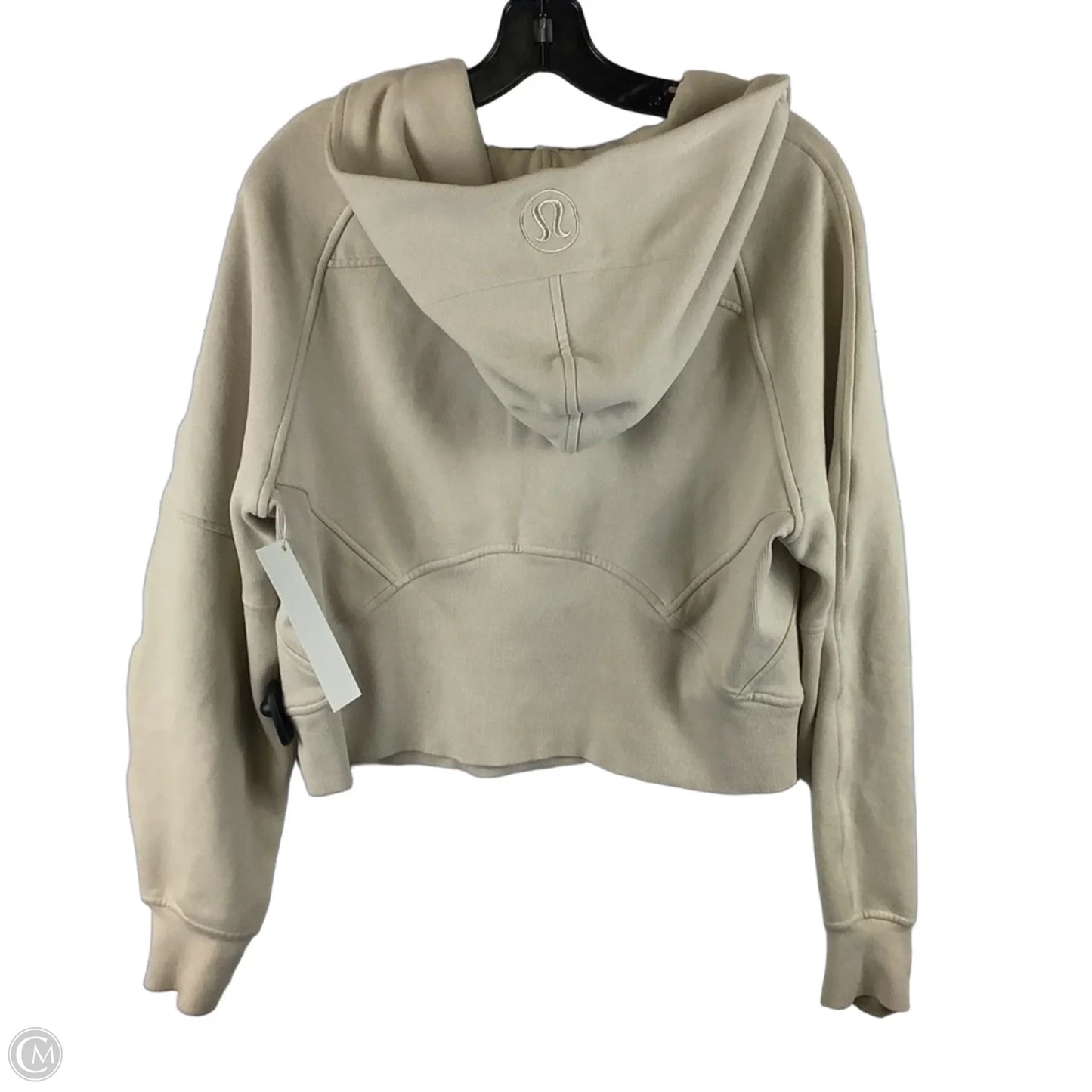 Athletic Sweatshirt Hoodie By Lululemon In Tan XS/S