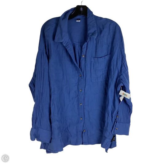 Top Long Sleeve By Old Navy In Blue, Size: Xl