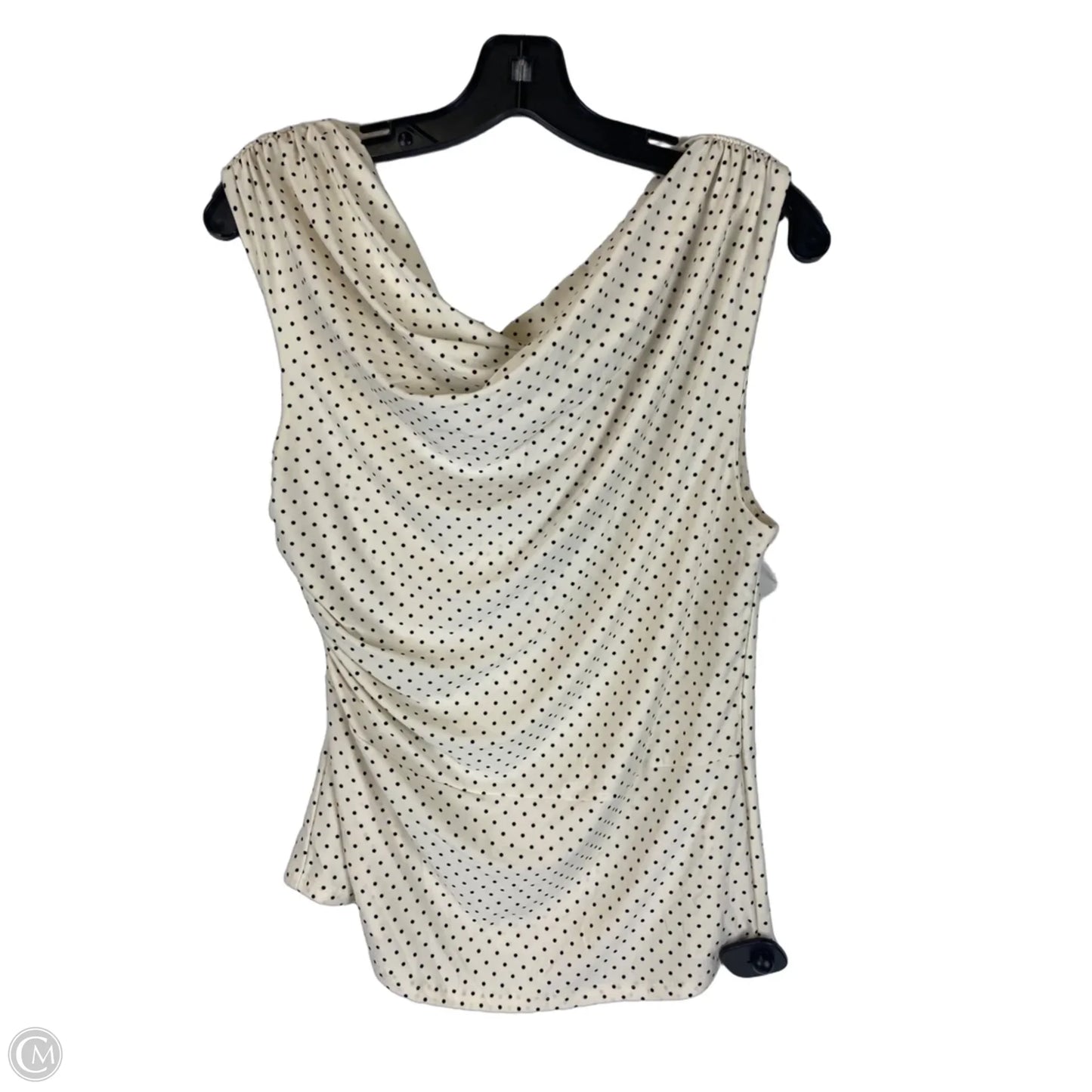 Top Sleeveless By Babaton In Polkadot Pattern, Size: L