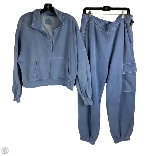 Athletic Pants 2pc By Abercrombie And Fitch In Blue, Size: Xl