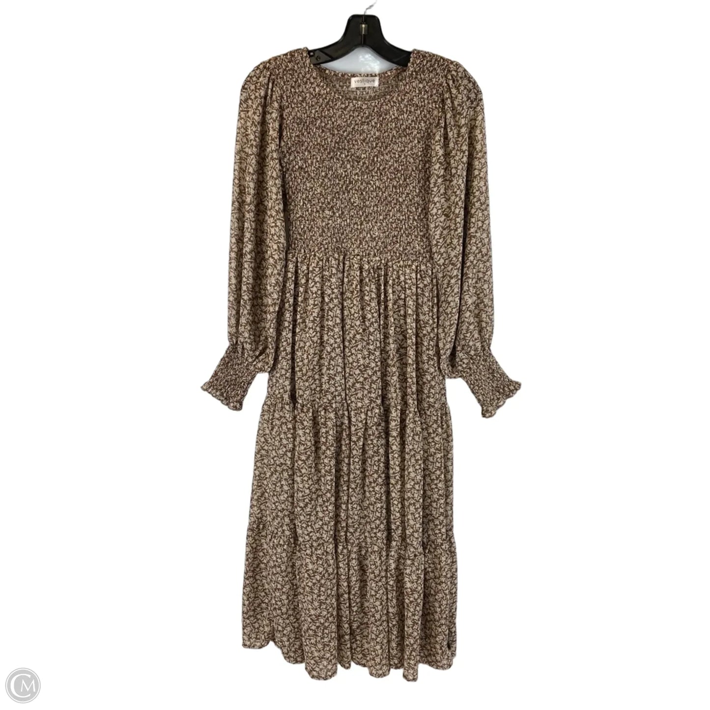 Dress Casual Midi By Vestique In Brown, Size: S