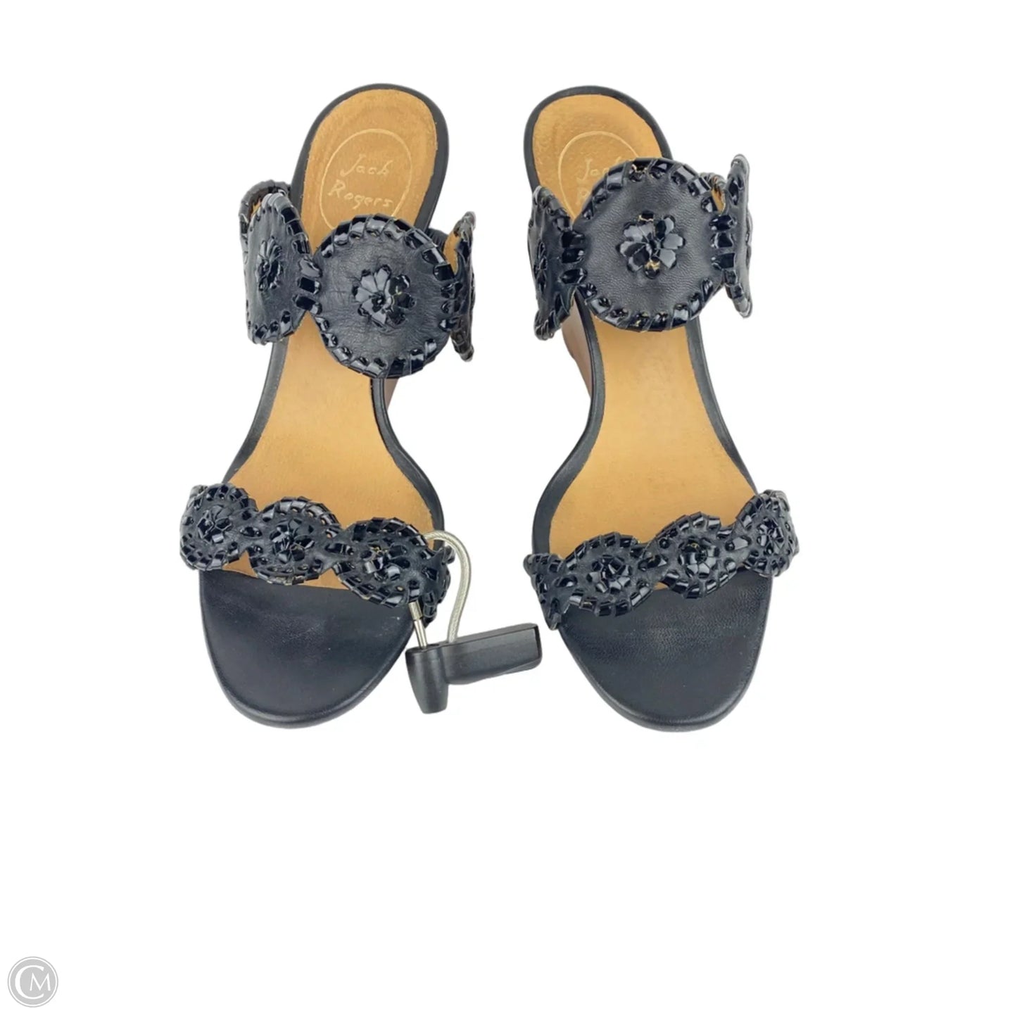 Sandals Heels Wedge By Jack Rogers In Black, Size: 9