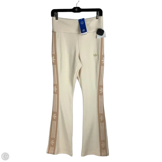 Athletic Pants By Adidas In Cream, Size: M