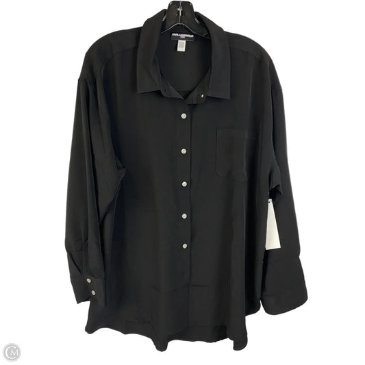 Top Long Sleeve Designer By Karl Lagerfeld In Black, Size: Xl