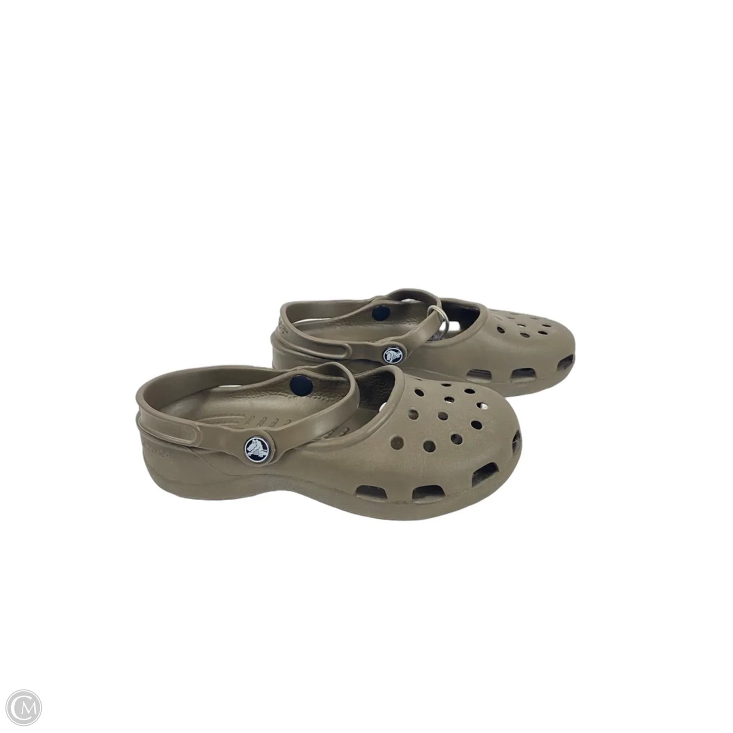 Shoes Flats By Crocs In Brown, Size: 7