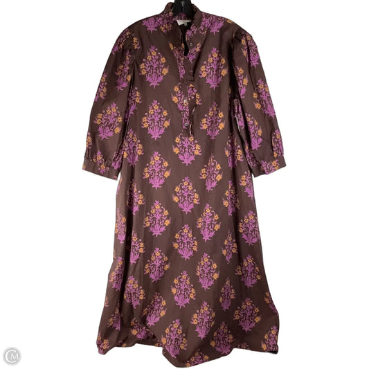 Dress Casual Maxi By Entro In Brown & Purple, Size: L