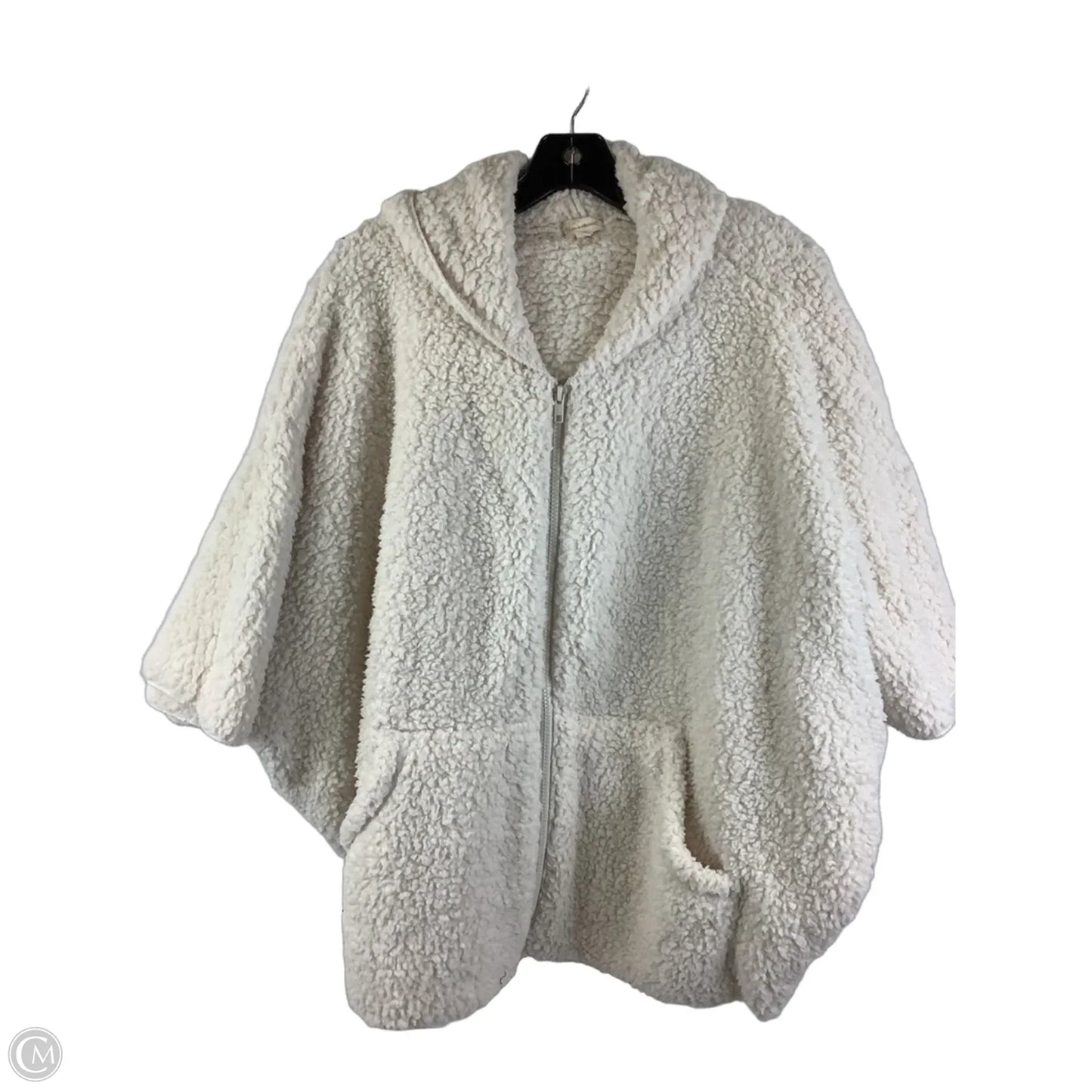 Jacket Faux Fur & Sherpa By Hem & Thread In Cream, Size: Osfm