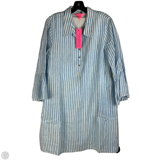 Dress Designer By Lilly Pulitzer In Blue & White, Size: 12