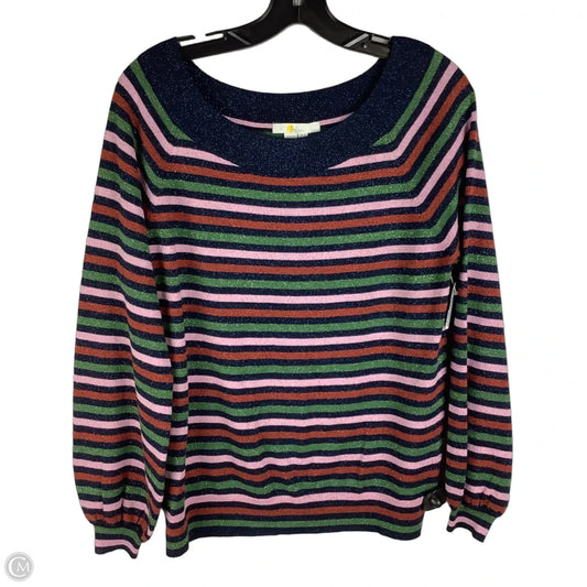 Top Long Sleeve By Boden In Striped Pattern, Size: 8
