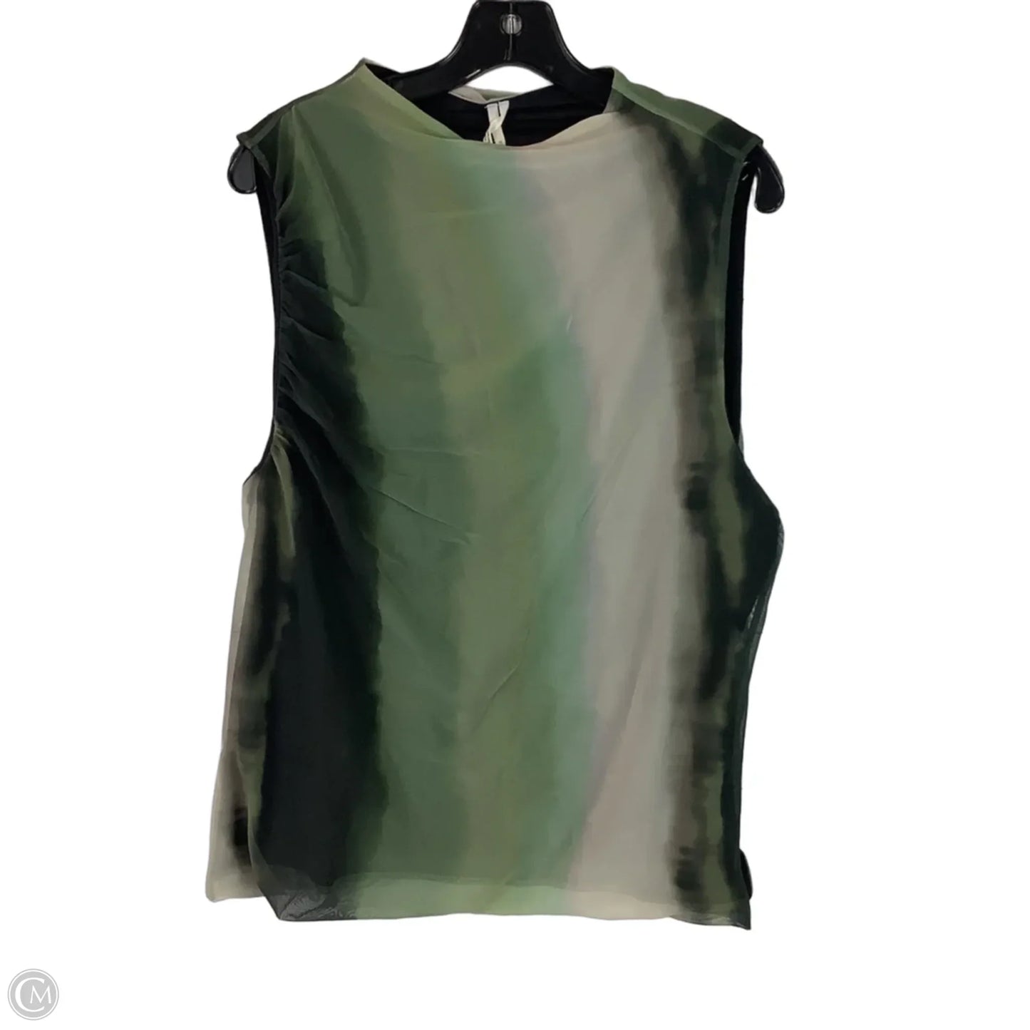 Top Sleeveless By Anthropologie In Green & Grey, Size: Xl