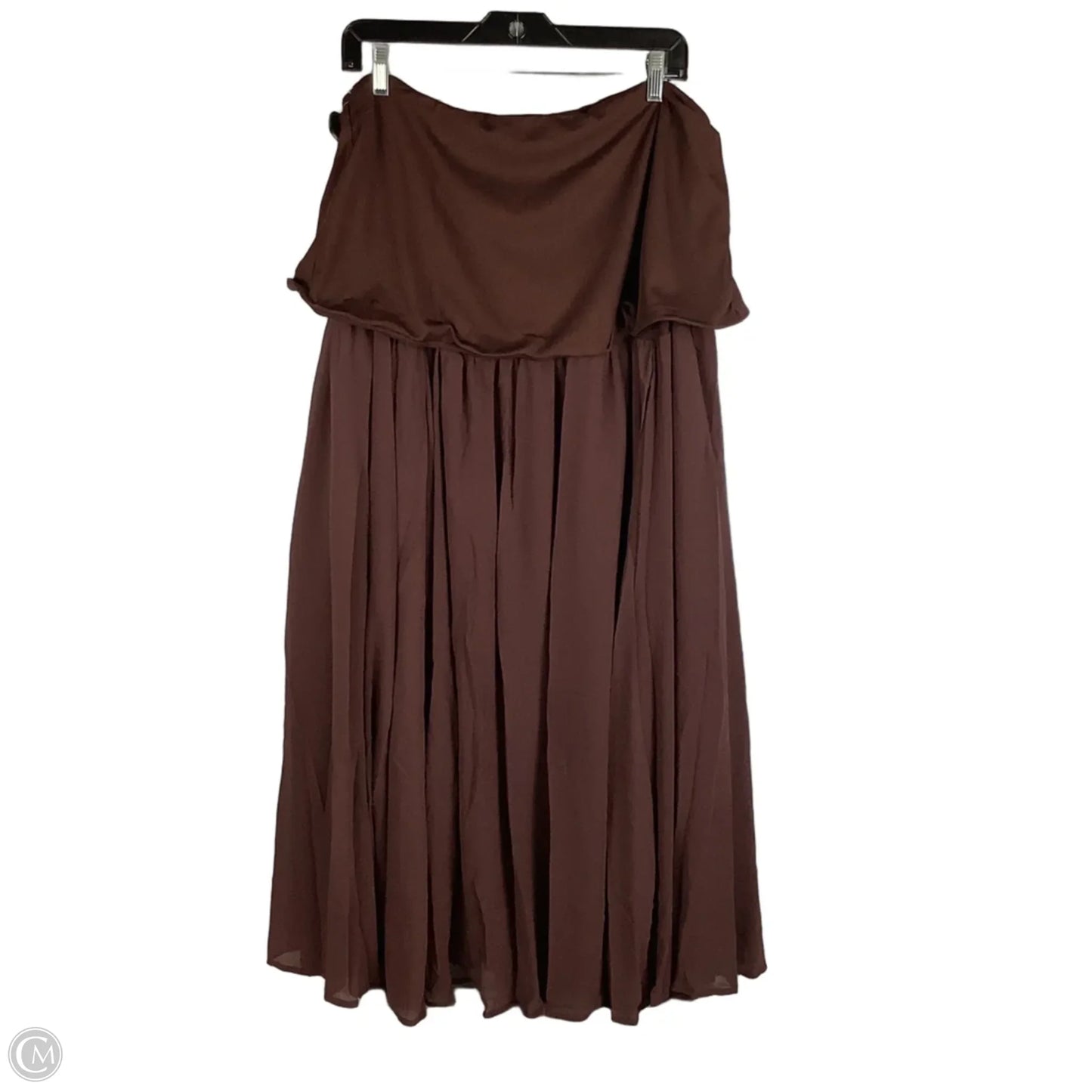 Skirt Maxi By Anthropologie In Brown, Size: Xl