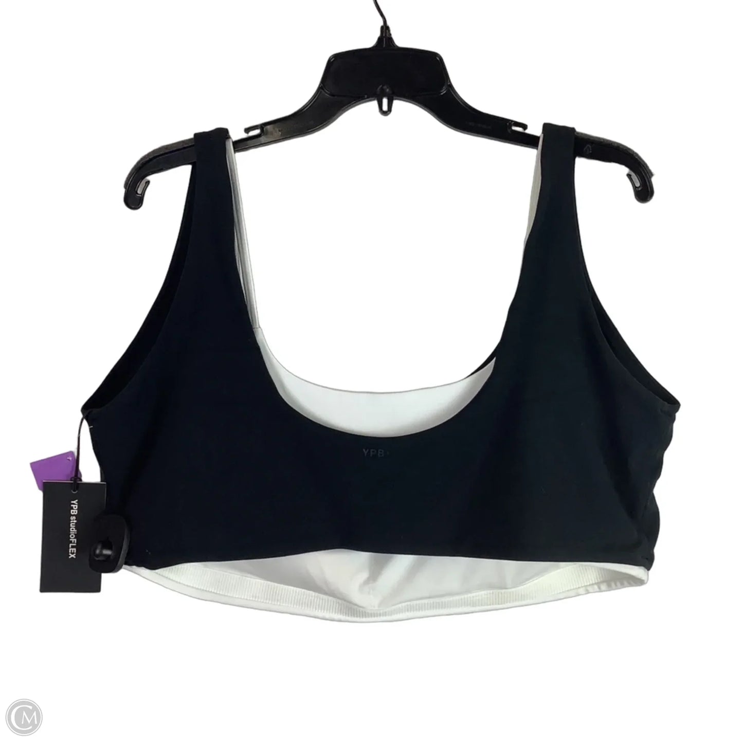Athletic Bra By Ypb In Black & White, Size: Xxl
