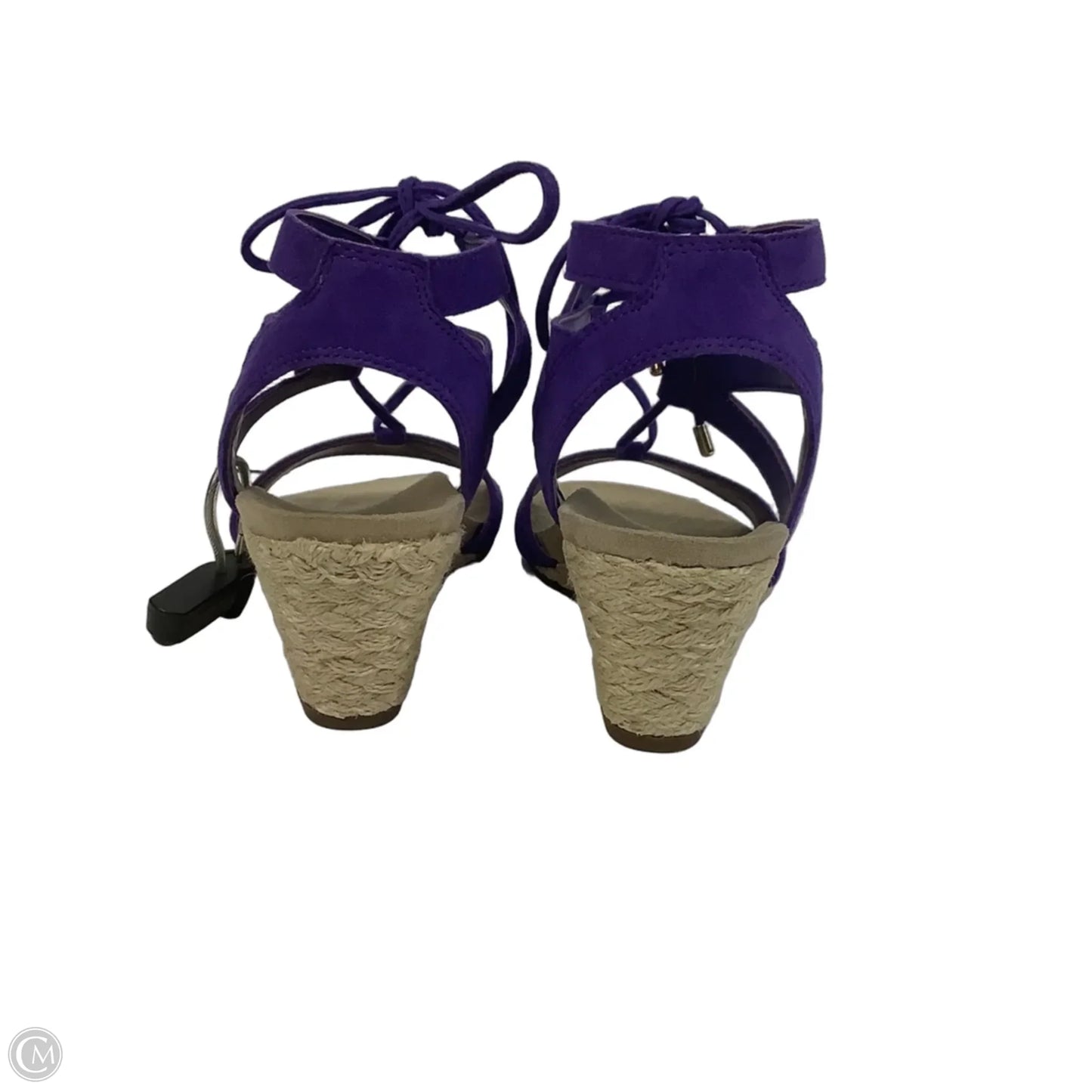 Sandals Heels Wedge By Vionic In Purple, Size: 7