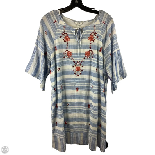 Dress Casual Midi By Crown And Ivy In Striped Pattern, Size: L