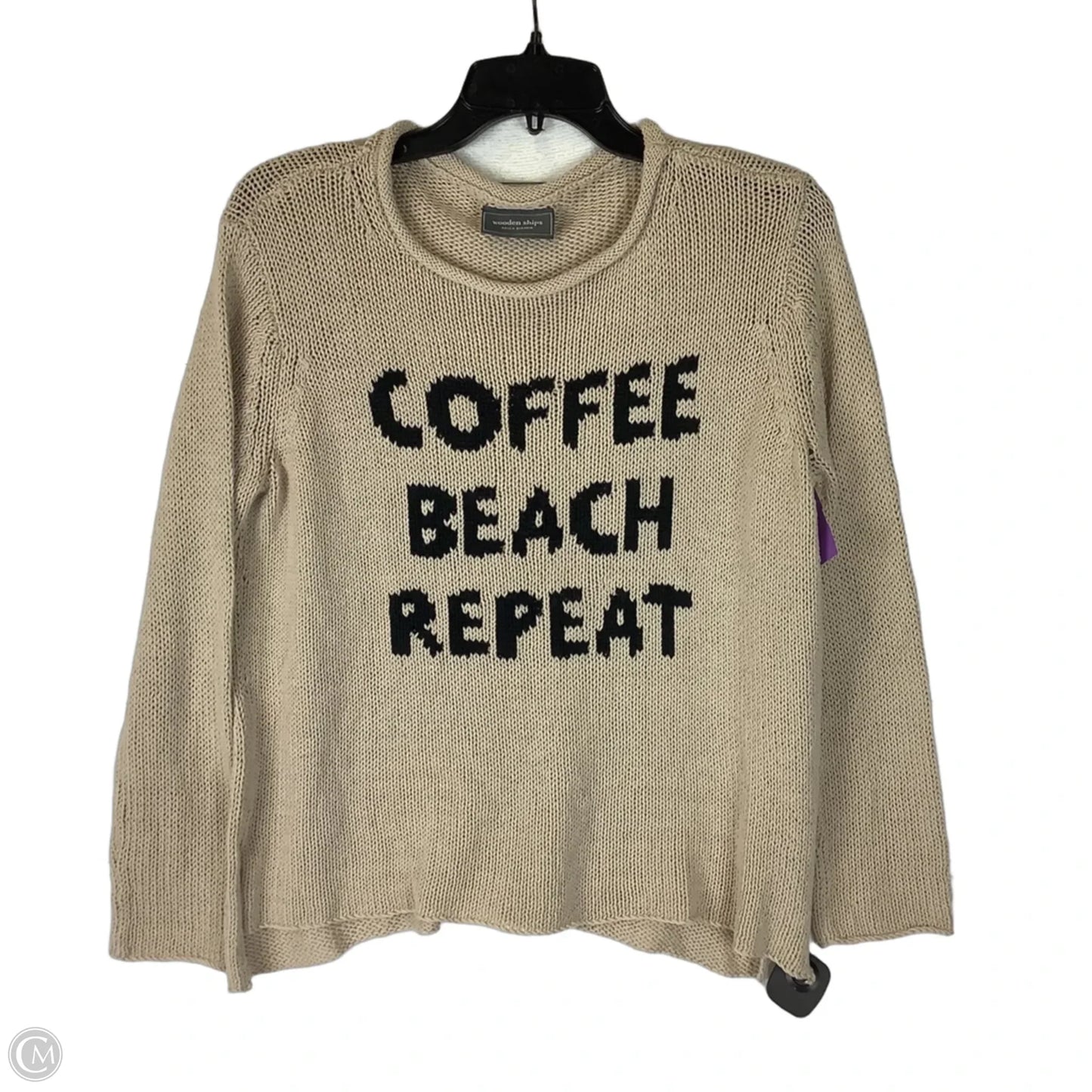 Top Long Sleeve By Wooden Ships In Brown, Size: S