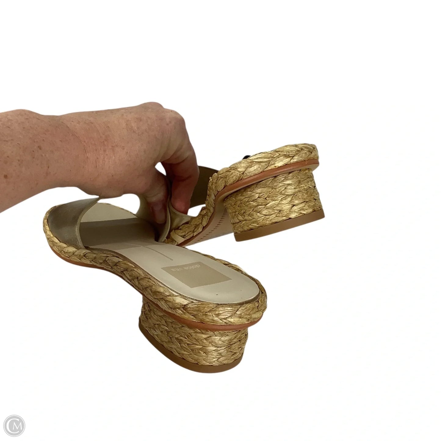 Sandals Heels Block By Dolce Vita In Gold, Size: 8