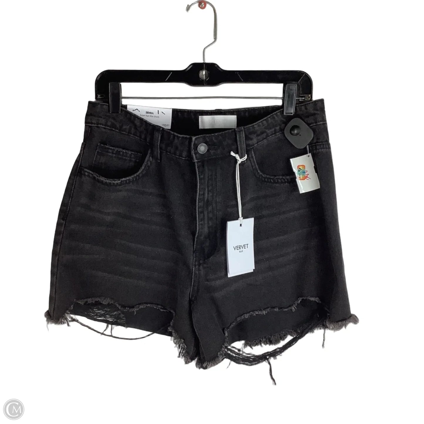 Shorts By Vervet In Black Denim, Size: L