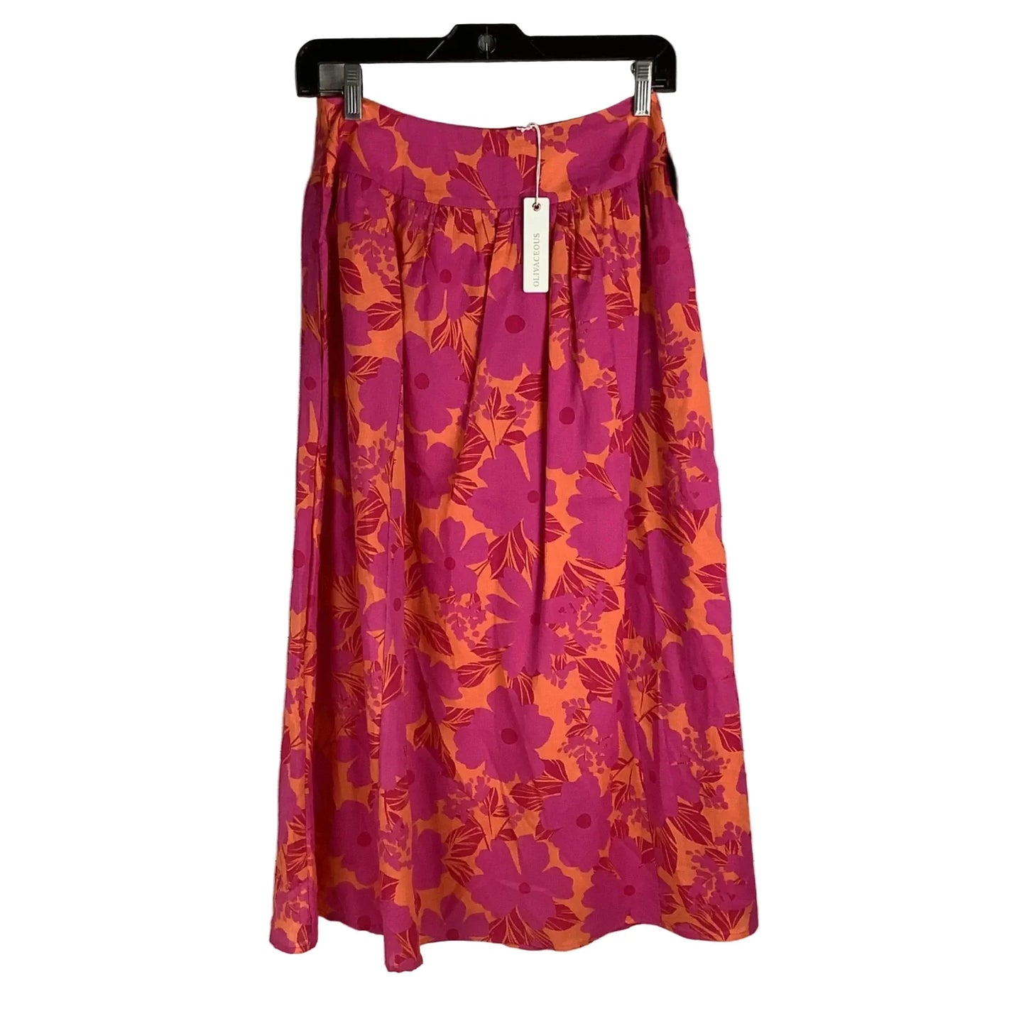 Skirt Maxi By Olivaceous In Tropical Print, Size: S